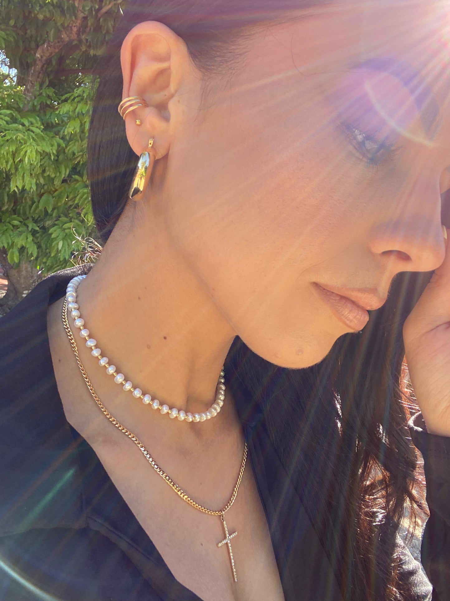 CHUNKY GOLD HOOPS