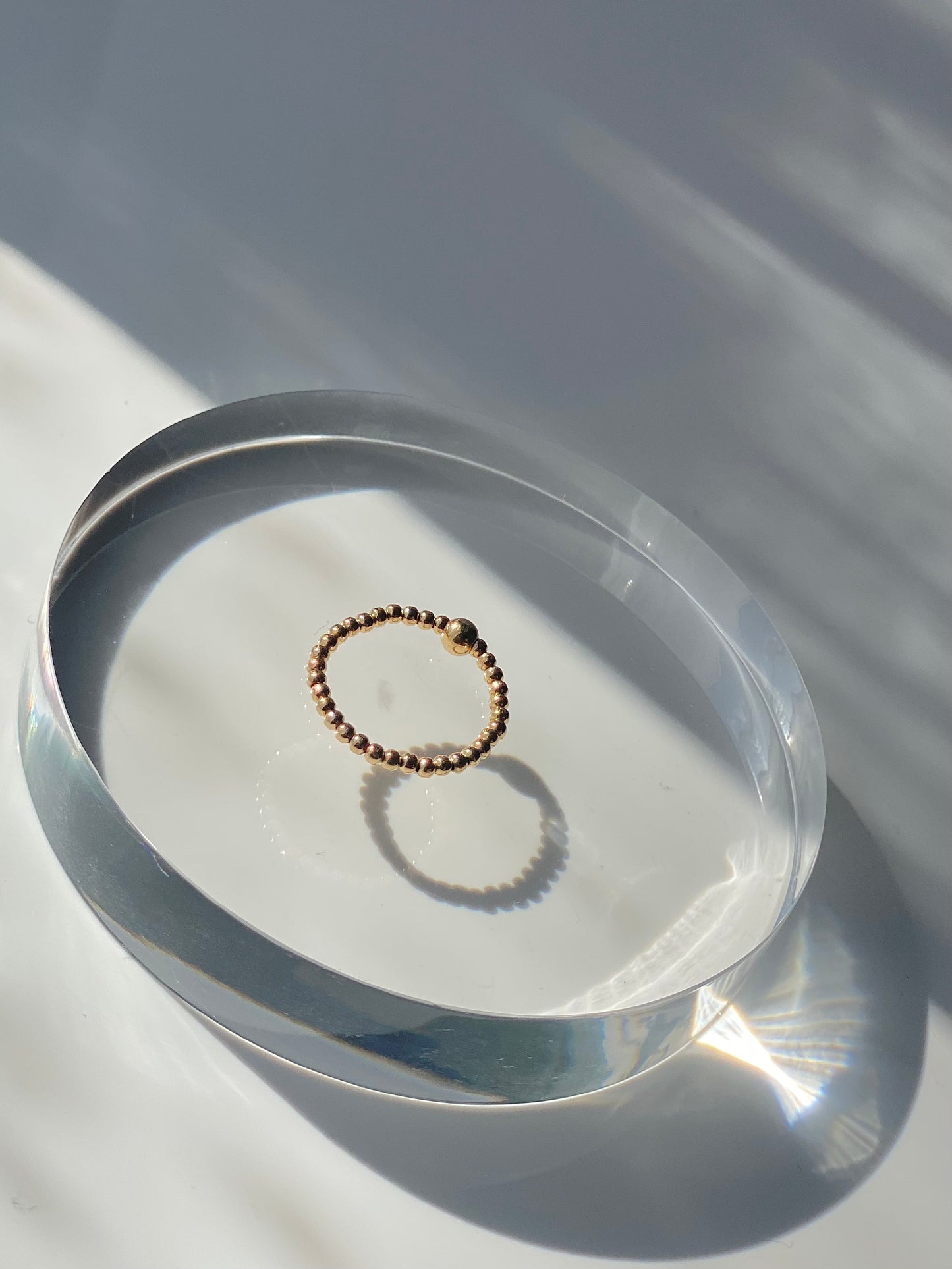HAND CRAFTED GOLD BALL RING