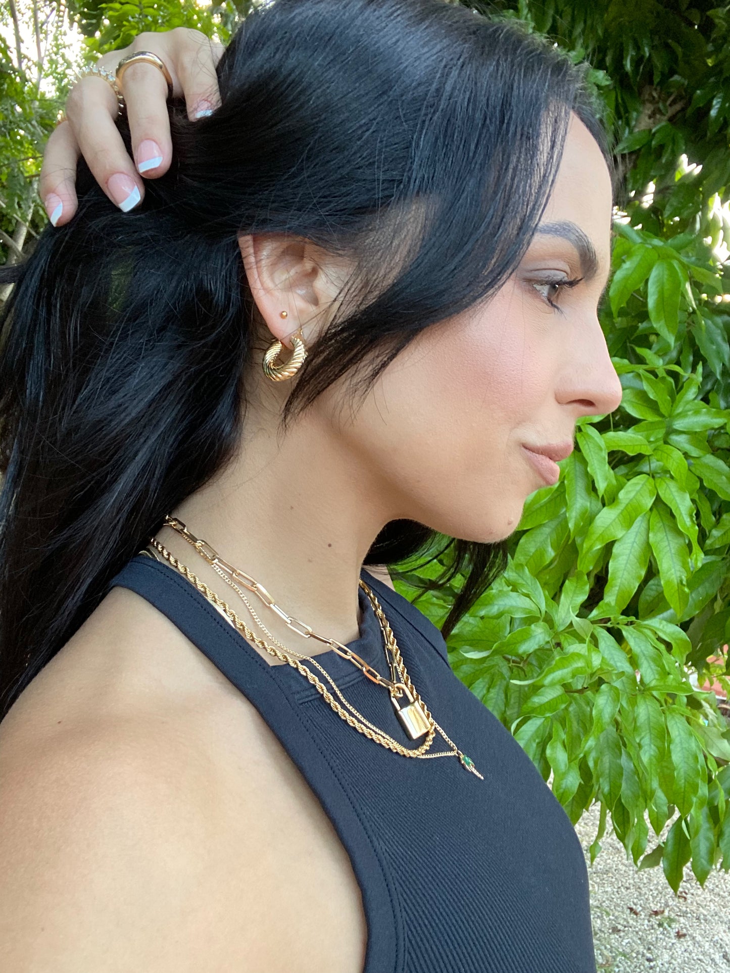 TWISTED LITTLE GOLD HOOPS