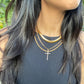 CUBAN LINK CROSS NECKLACE