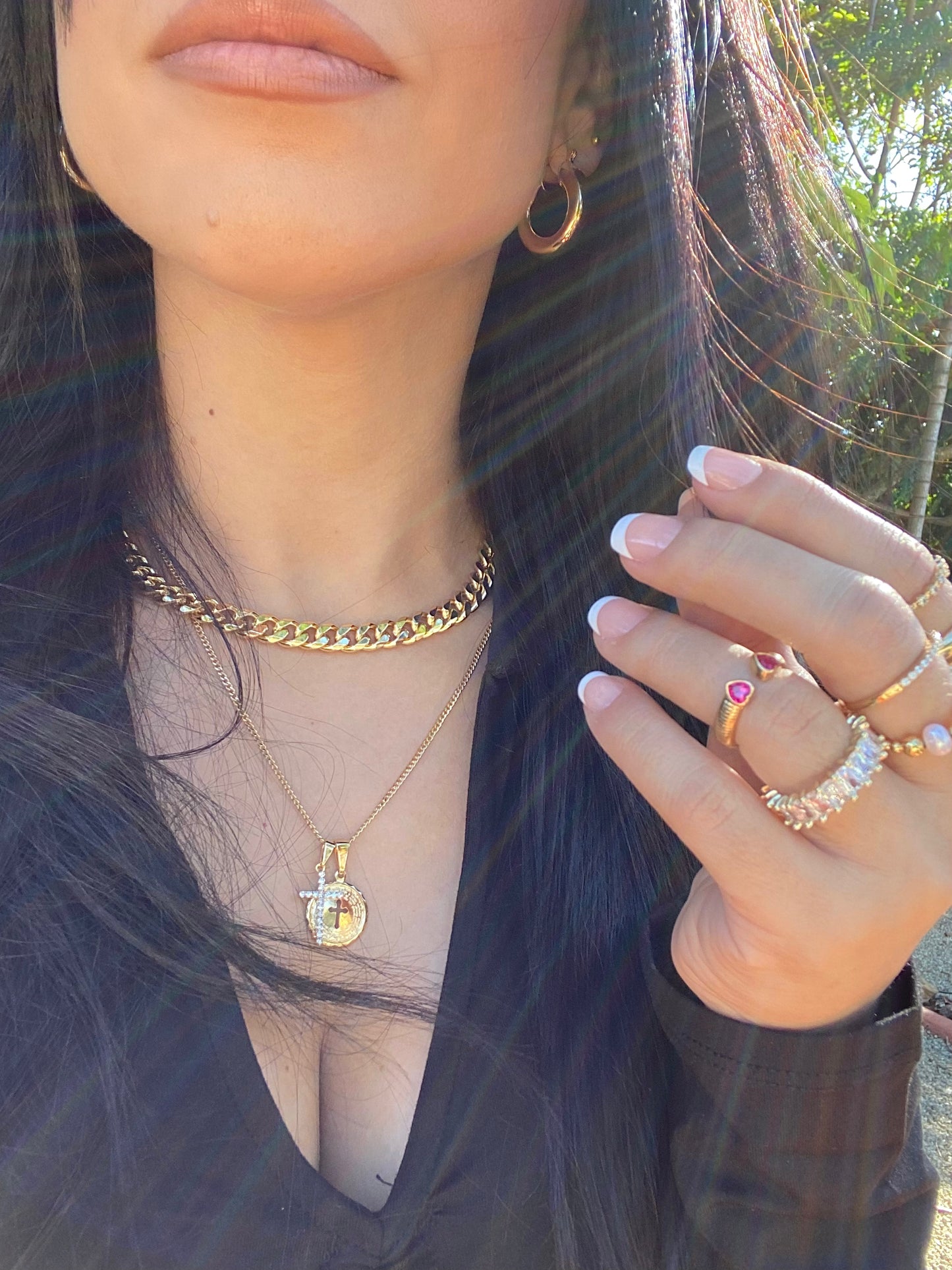 CHUNKY GOLD HOOPS