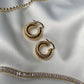 TWISTED LITTLE GOLD HOOPS