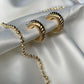 TWISTED LITTLE GOLD HOOPS