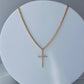 CUBAN LINK CROSS NECKLACE