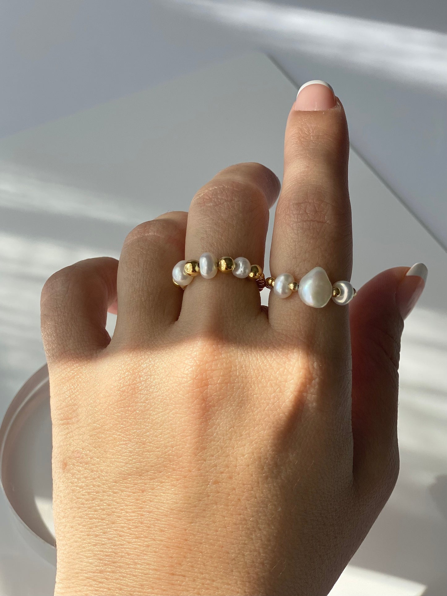 TRINITY PEARLS RING