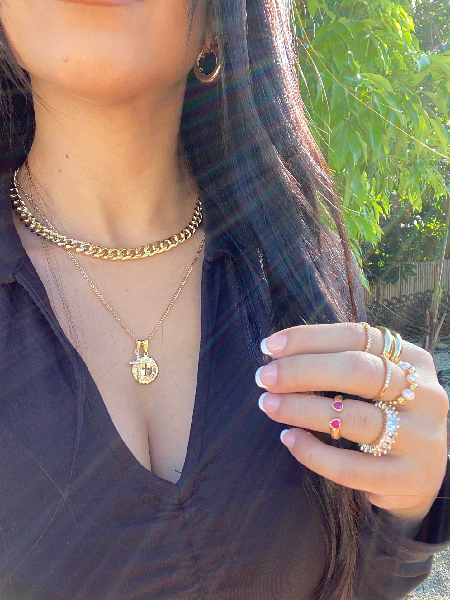 GOLDEN PEARLS RING