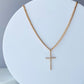CUBAN LINK CROSS NECKLACE